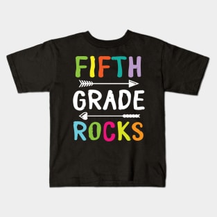 Fifth Grade Rocks Teacher Student Happy Back To School Day Kids T-Shirt